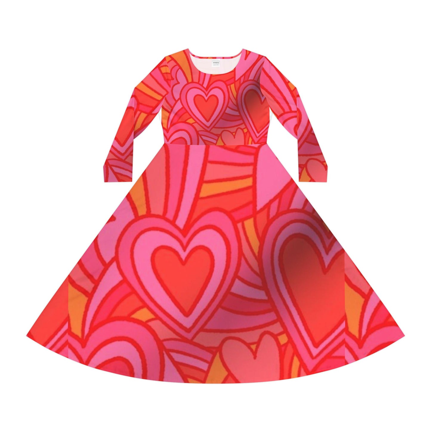 Women's Long Sleeve Dress (Hippie 20)