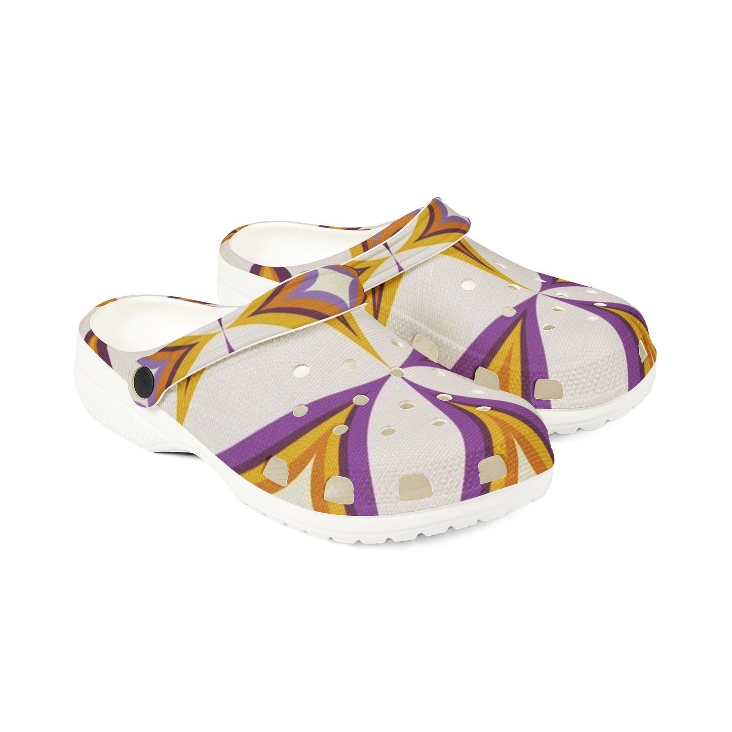 Purple and Gold fun Clogs