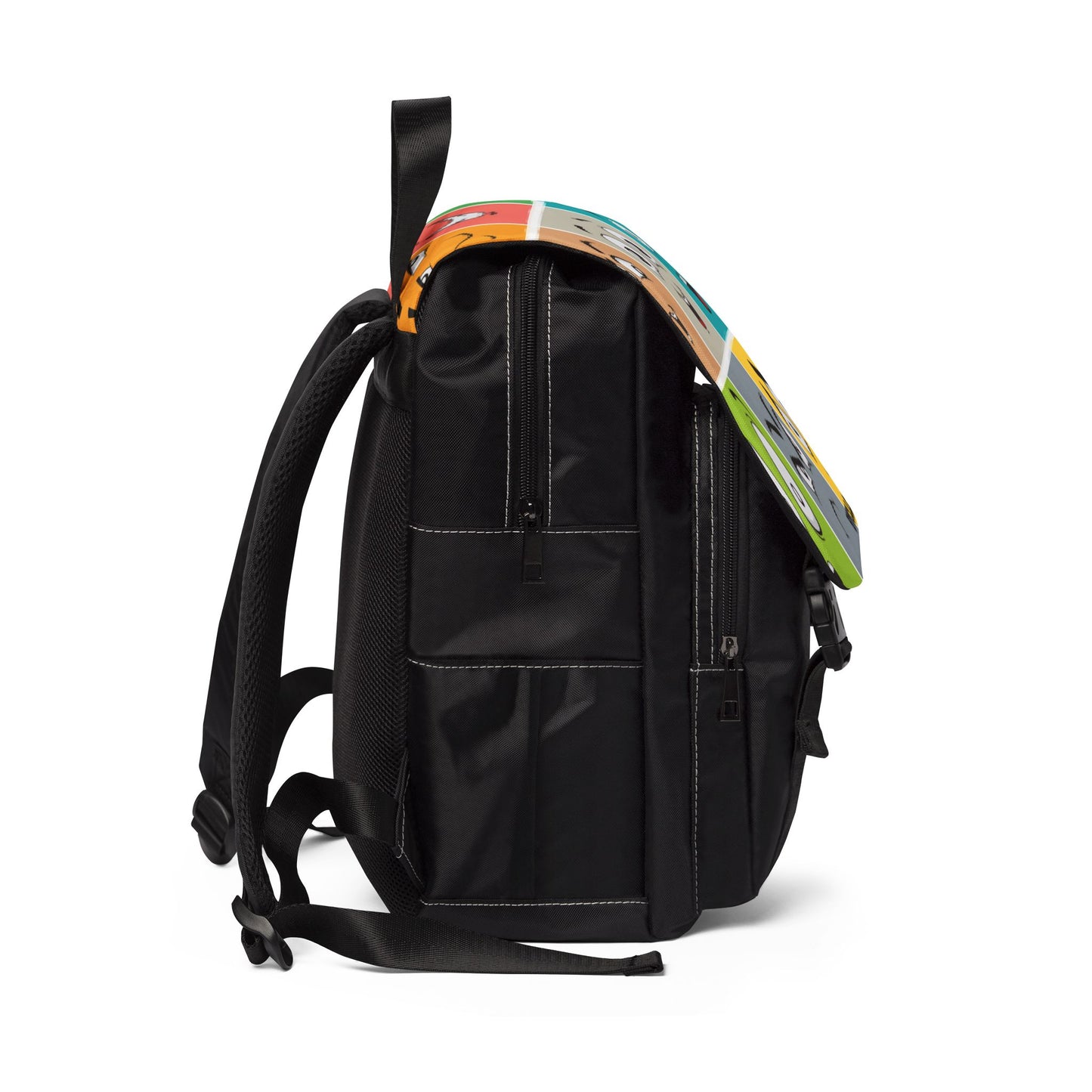 Casual Shoulder Backpack(Colorful Smile)