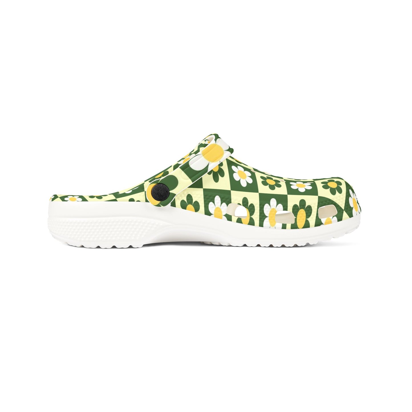 GREEN AND YELLOW FLOWERS CLOGS