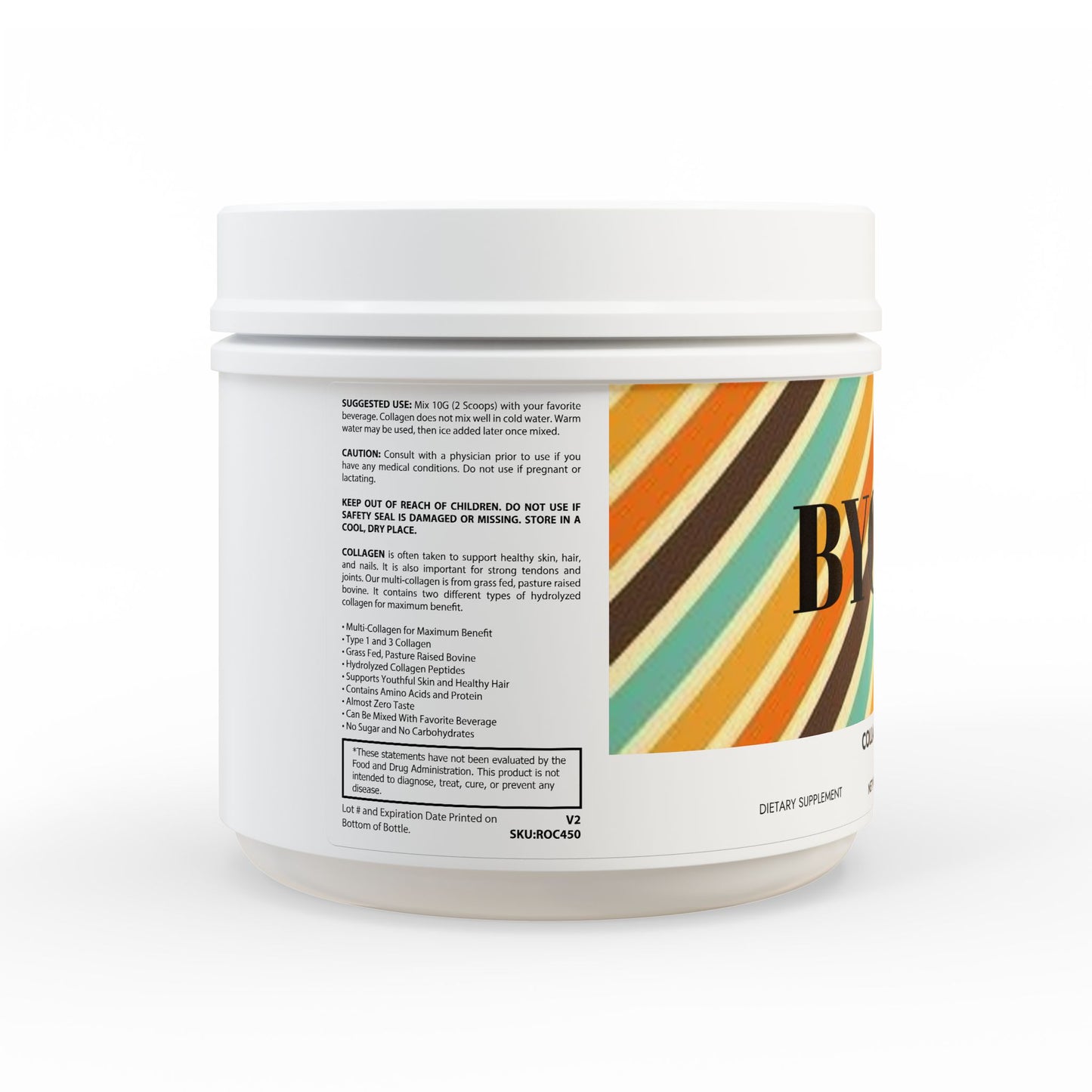 Be ye covered llc Collagen Peptides Type I & III Supplement (350g, 12.3oz)