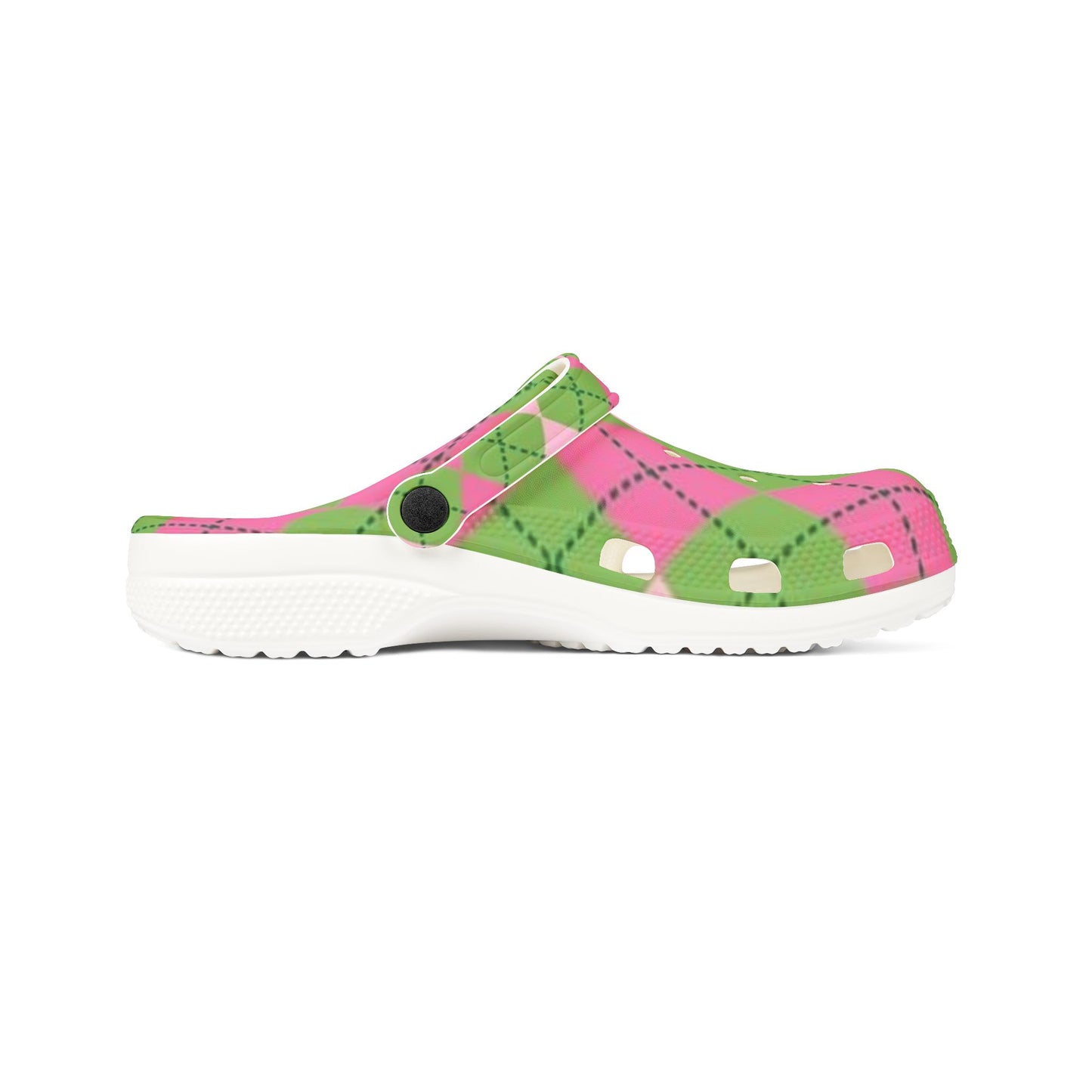 Pink and Green Clogs