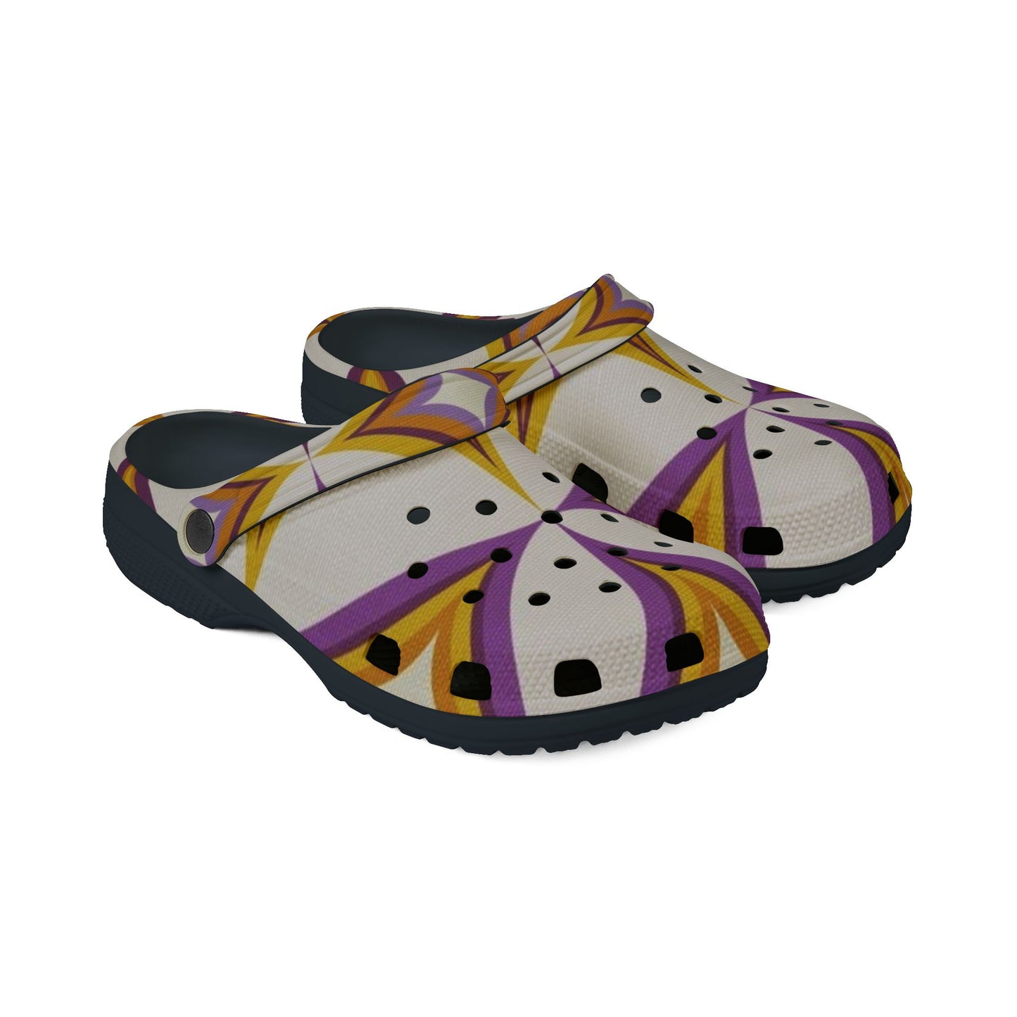 Purple and Gold fun Clogs
