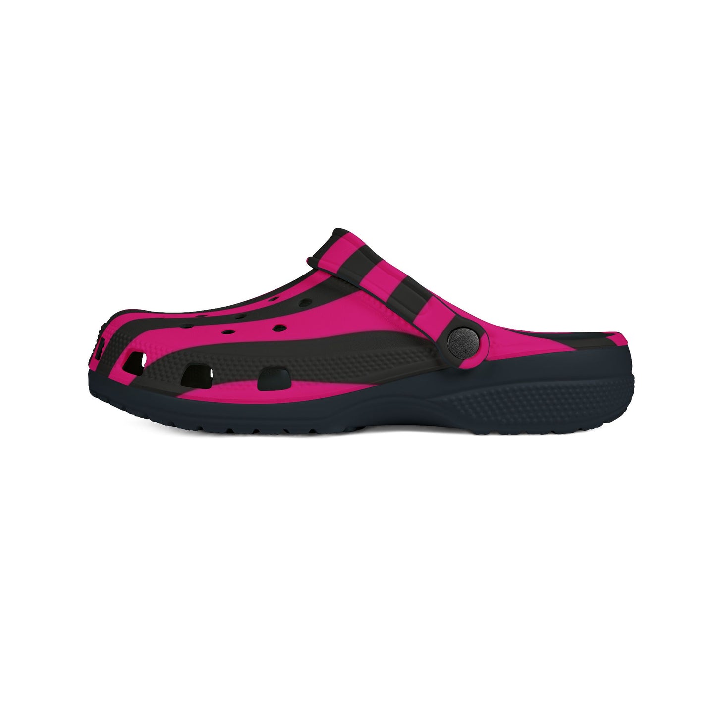 HOT PINK AND BLACK CLOGS