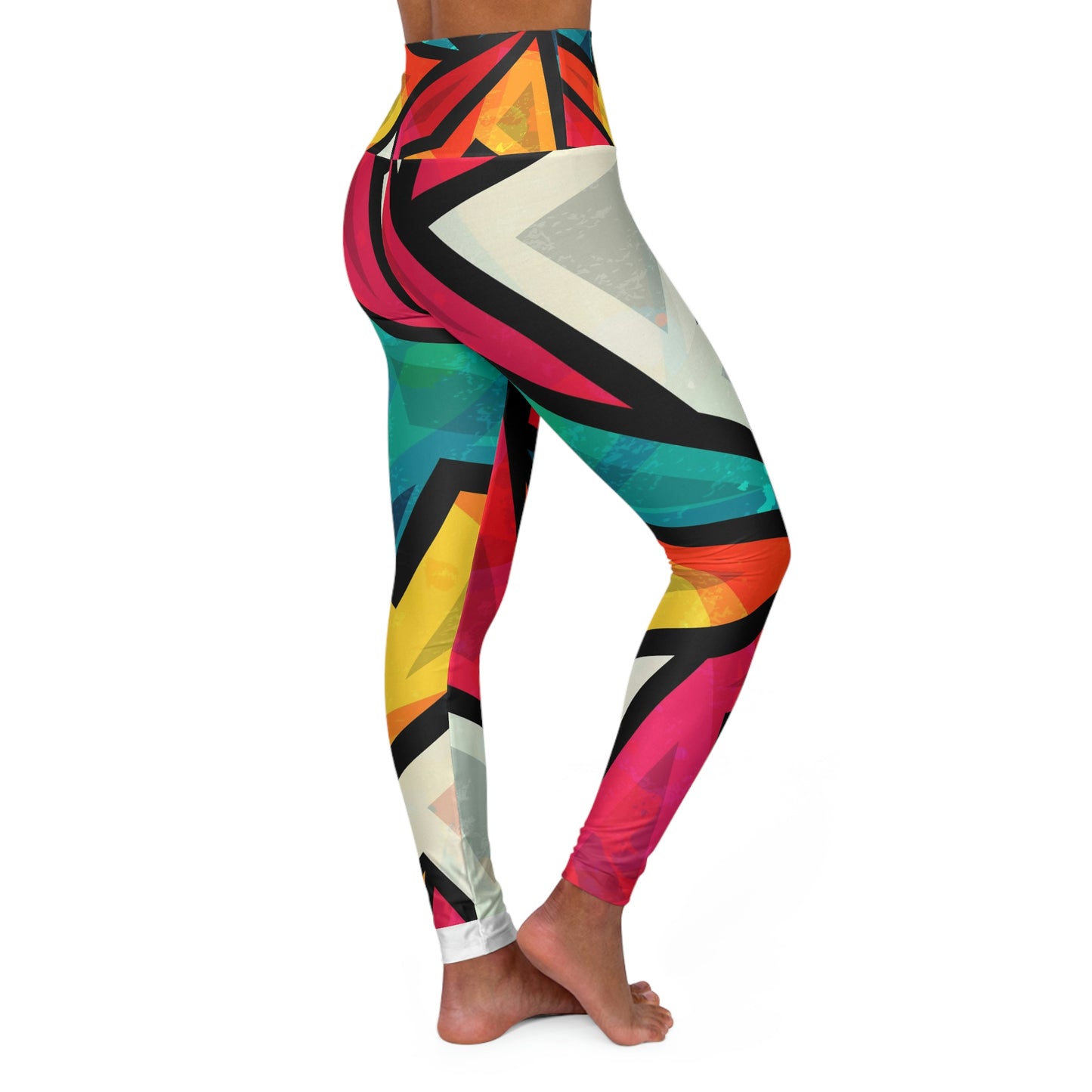 High Waisted Fitness Leggings(Mazed)