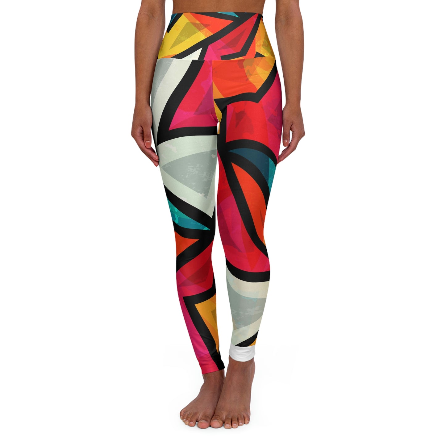 High Waisted Fitness Leggings(Mazed)